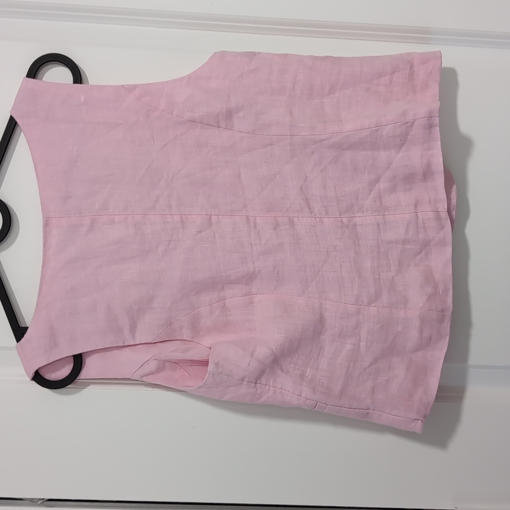 J.Crew linen pink vest size 6 - Picture 2 of 7